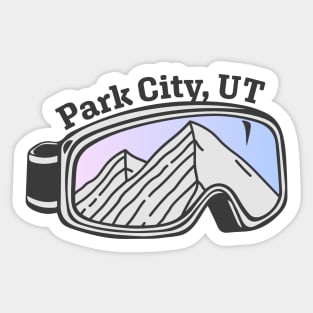 Sunset Mountain Ski Goggles | Park City, Utah Sticker